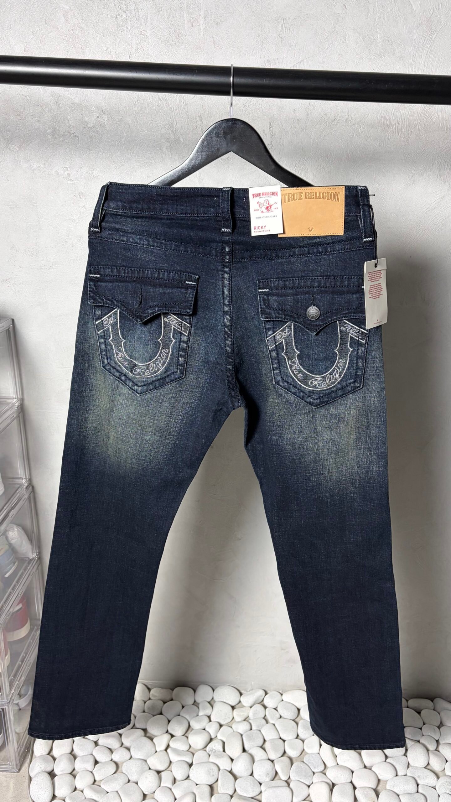 True Religion Straight Jeans Dark Blue 1089 - Image 7