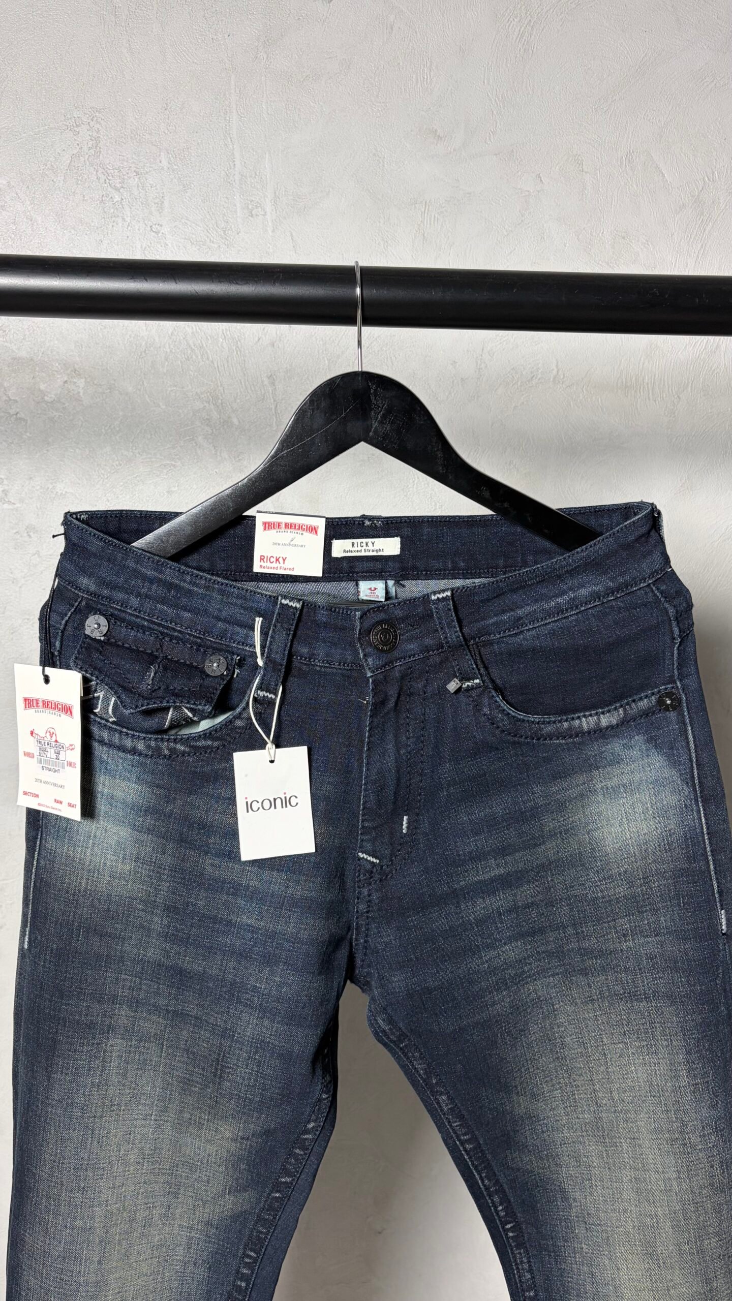 True Religion Straight Jeans Dark Blue 1089 - Image 5