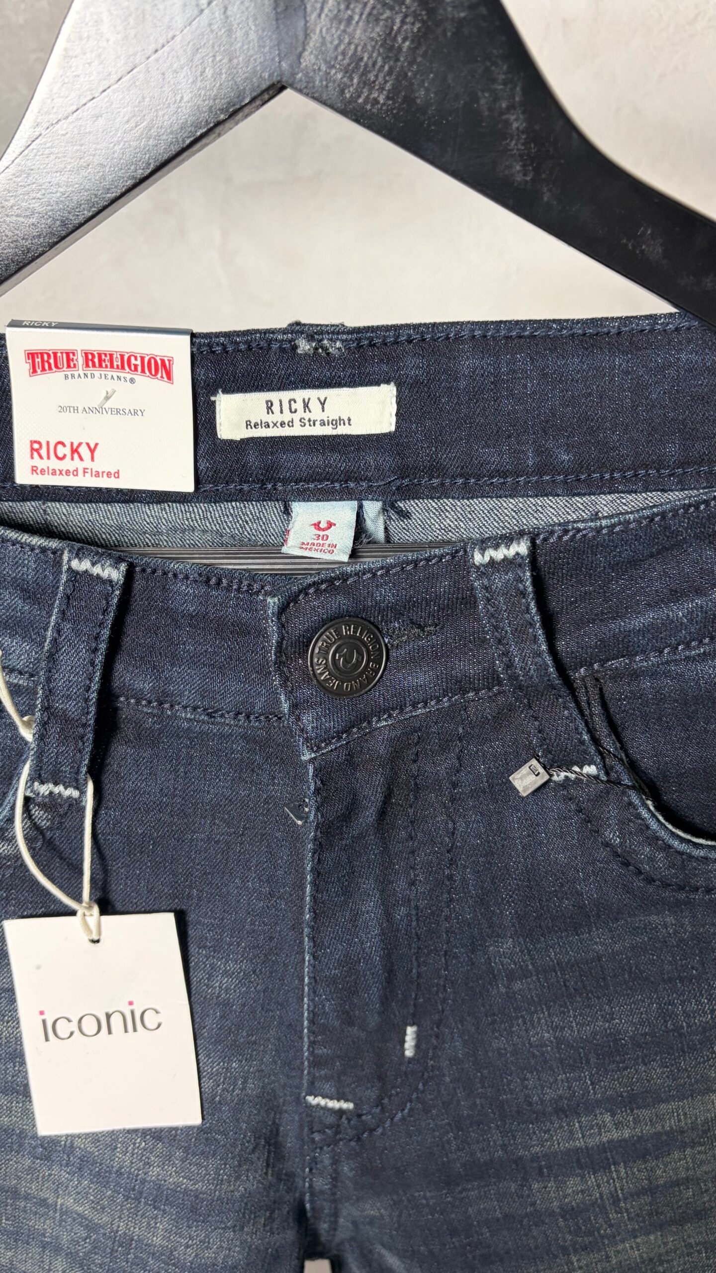 True Religion Straight Jeans Dark Blue 1089 - Image 2