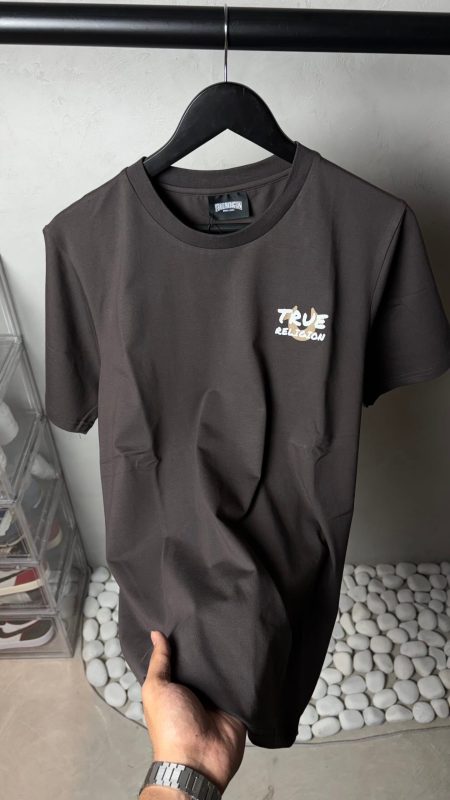 True Religion Brand Team Back Print Dark Brown 1118