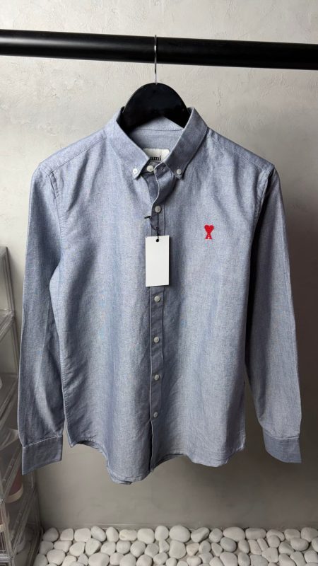 Ami Heart Logo Premium Oxford Shirts 1216
