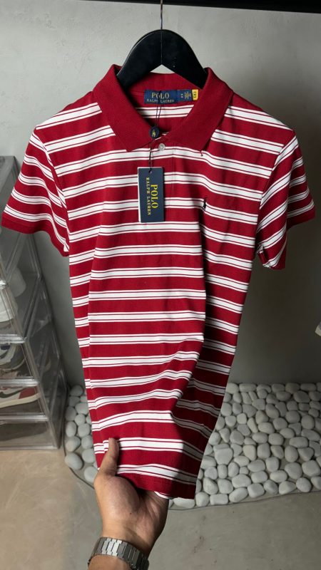 Ralp_h Laure_n Premium Striped Polo T-Shirt With OG Packaging 1346