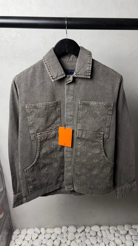 Loui_s Vuitton Monogram Premium Utility Denim Overshirt 1388