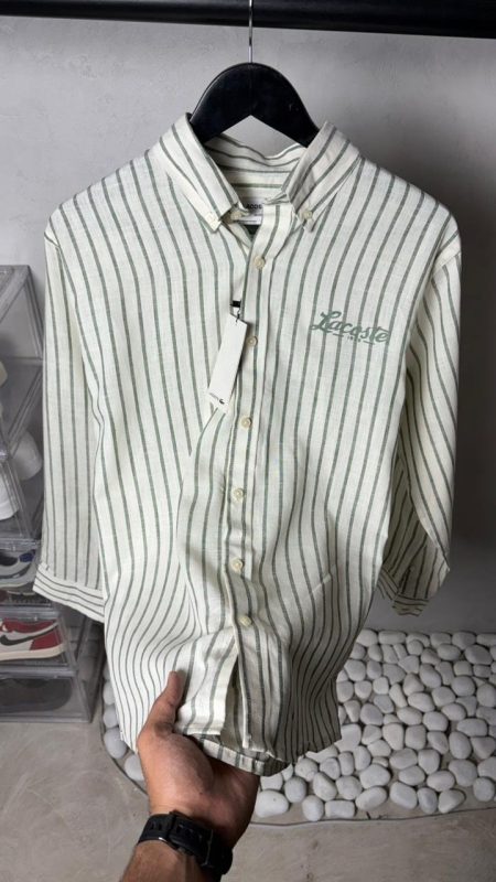 Lacost_e Premium Linen Striped Shirt1988